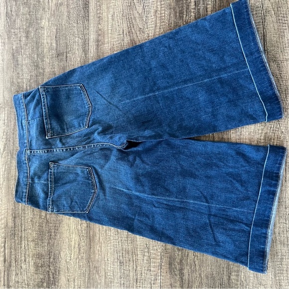 Frame Sweetzer High Water Cropped Jean Wide Leg Flare Stretch Sailor Pants 24 - Picture 15 of 17